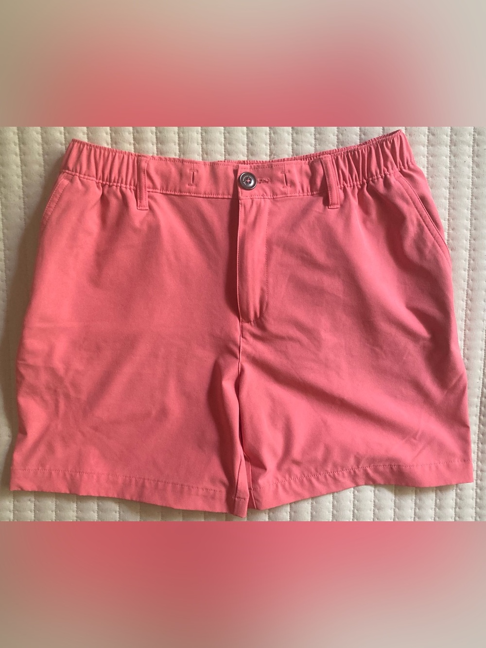 Chubbies Everywear Shorts Mens Large 6" Pink Elastic Waist Golf Casual Chino